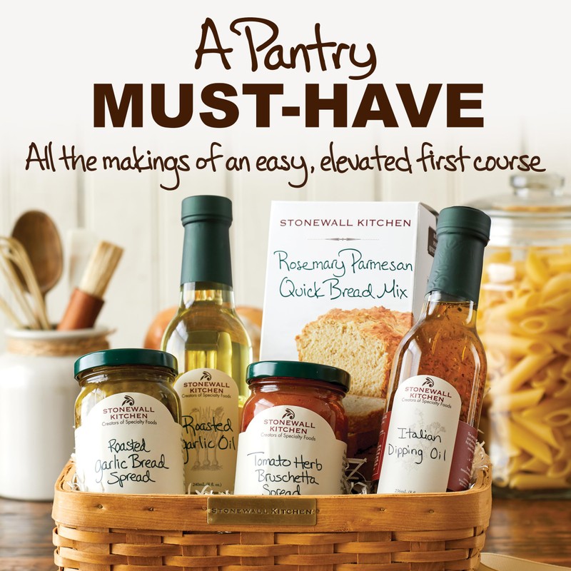 Stonewall Kitchen, Antipasto 5-Piece Gift Set with Reusable Basket