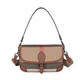 Tan & Brown Mesh & Leather Messenger Bag Crossbody Tote Shoulder Handbag Top Handle Class Design for Girls' Cellphone Keys Wallet Purse Travel Leasure Daily Essentials