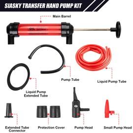 Siasky Siphon Pump 200cc Fluid Transfer Pump(2nd Generation), Fuel Transfer Hand Pump Kit for Gas, Oil, Water and Liquids, Efficient and Lightweight