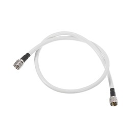 sourcing map 50 Ohm UHF Male to UHF Male Coaxial Cable RG8 90cm/3ft 10mm Jumper CB Antenna Cable Low Loss for Radios, Antennas, SWR Meter, Analyzer, White