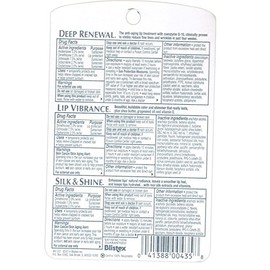 Blistex Enhancement Series Bálsamo Labial, Moisture Revitalizer y Deep Renewal con SPF 15, 3.69 g cada uno, Paquete de 3 Unidades