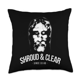 Shroud Of Turin Face of Jesus Christ Catholic Throw Pillow