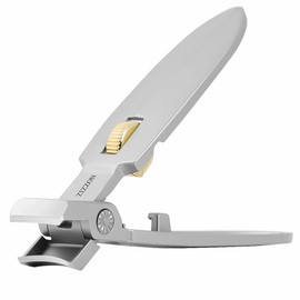ZIZZON Weit öffnender Nagelknipser für dicke Nägel, ultrascharfer Nagelschneider mit Fänger und Verriegelung, ergonomischer Hebel, robuster Haarschneider für Fingernägel und Zehennägel