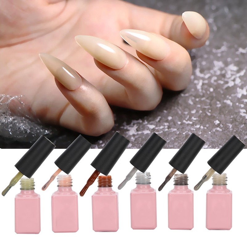 6pcs Nail Art UV Gel Nail Polish Quick Coloring Soak