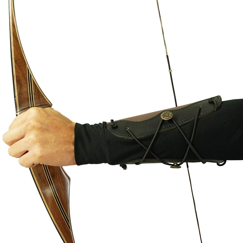 SAS Leather Traditional Arm Guard with Stretch Cord and Button