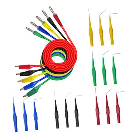 TEHAUX Automotive Test Lead Kit 20pcs Back Probe Set Alligator Clip to Banana Plug 90° 135° Probes