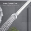Shower Extension Tube, Round Stainless Steel Bathroom Pipe 4inch Tube
