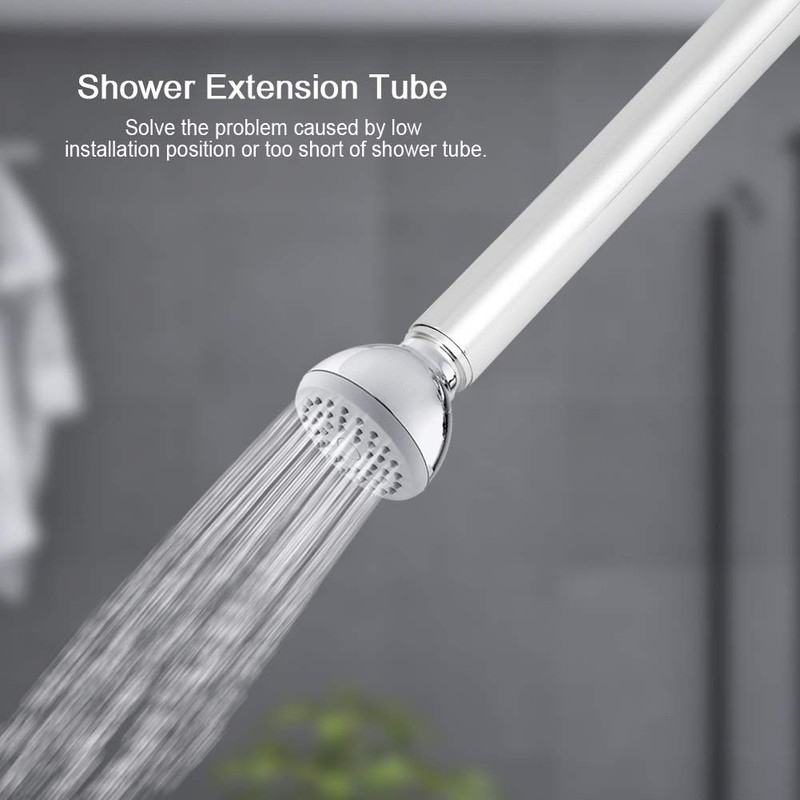 Shower Extension Tube, Round Stainless Steel Bathroom Pipe 4inch Tube