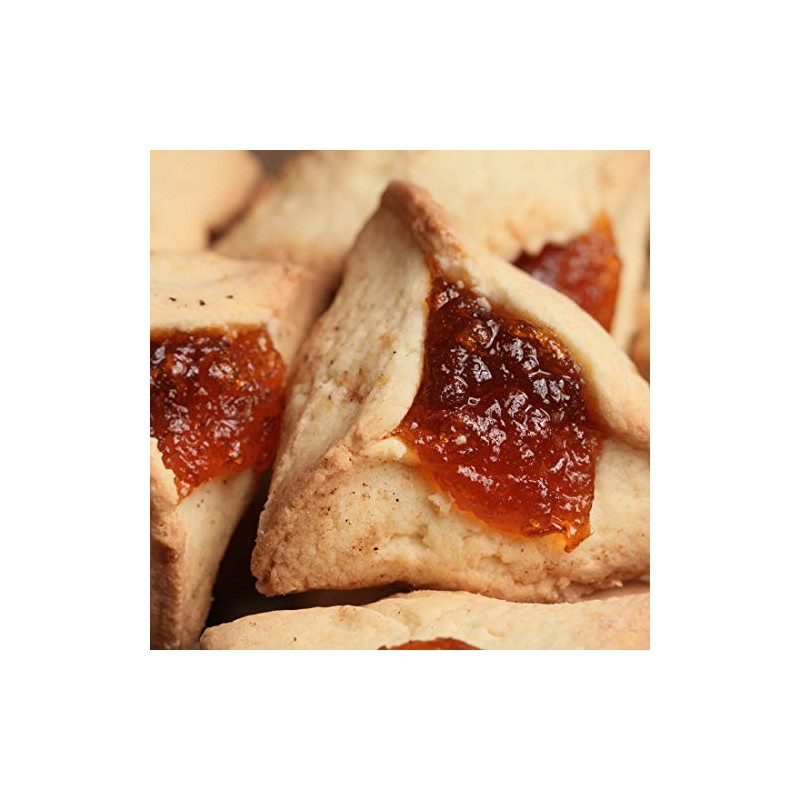 Green's Bakery Individually Wrapped Apricot Hamantashen Shortbread Cookie, 100 Count,