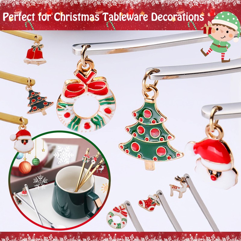 ESRISE Christmas Coffee Spoon, Christmas Coffee Spoon, Stainless Steel Coffee