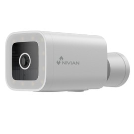 NIVIAN Bullet Camera WiFi 2.4 GHz | Half4K Resolution 2560 x 1440 | AI Human Detection | Colour Night Vision | Outdoor IP65 | Compatible with Alexa and Google Home | Remote Control App Tuya