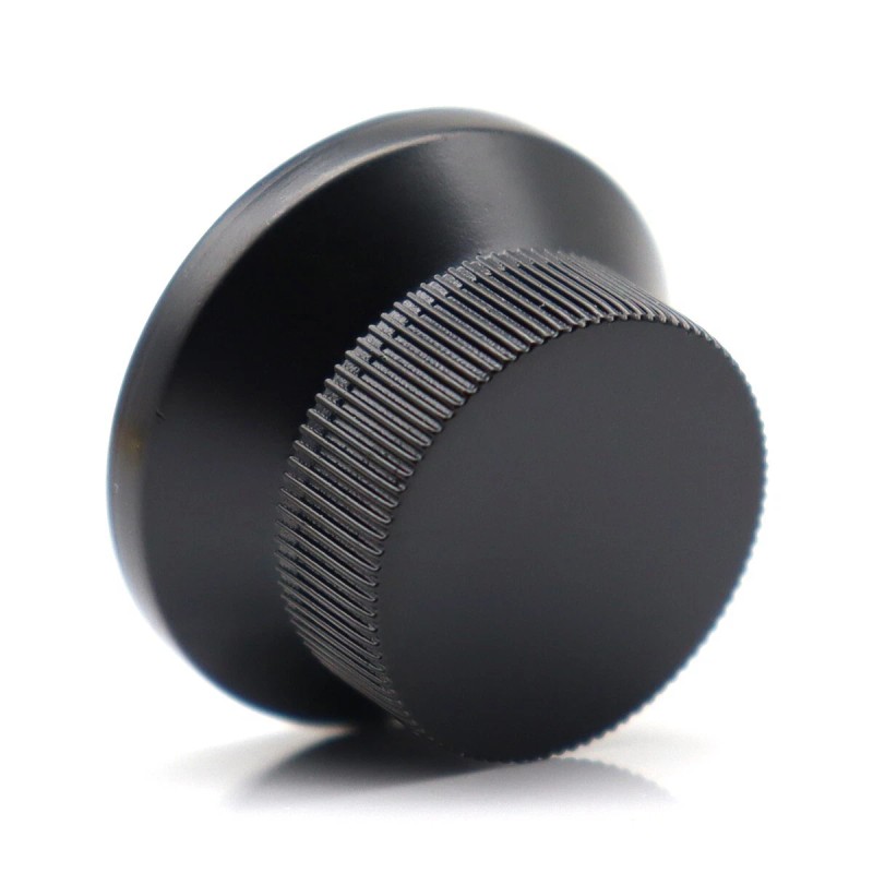 arm 4x Black Metal Solid Guitar Knobs Flat Top Hat