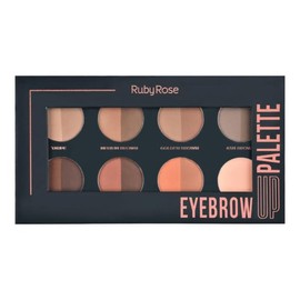 Paleta Profesional de Sombras de Cejas Ruby Rose, 7 tonos Duo y Primer