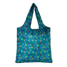 HOLYLUCK Reusable Grocery Bags,Heavy Duty Foldable Shopping Bag - Green Dog Paw