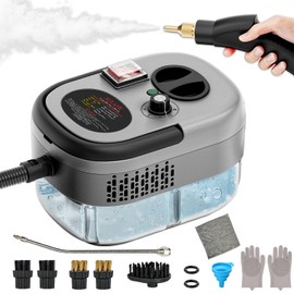 2500W Handheld Steam Cleaner,Portable Car Steamer For Auto Detailing,High-Temperature and Pressure Steam Cleaner For Home, Steam Cleaning Machine for Furniture,Kitchen,Grout,Floor,Tile (Gray)