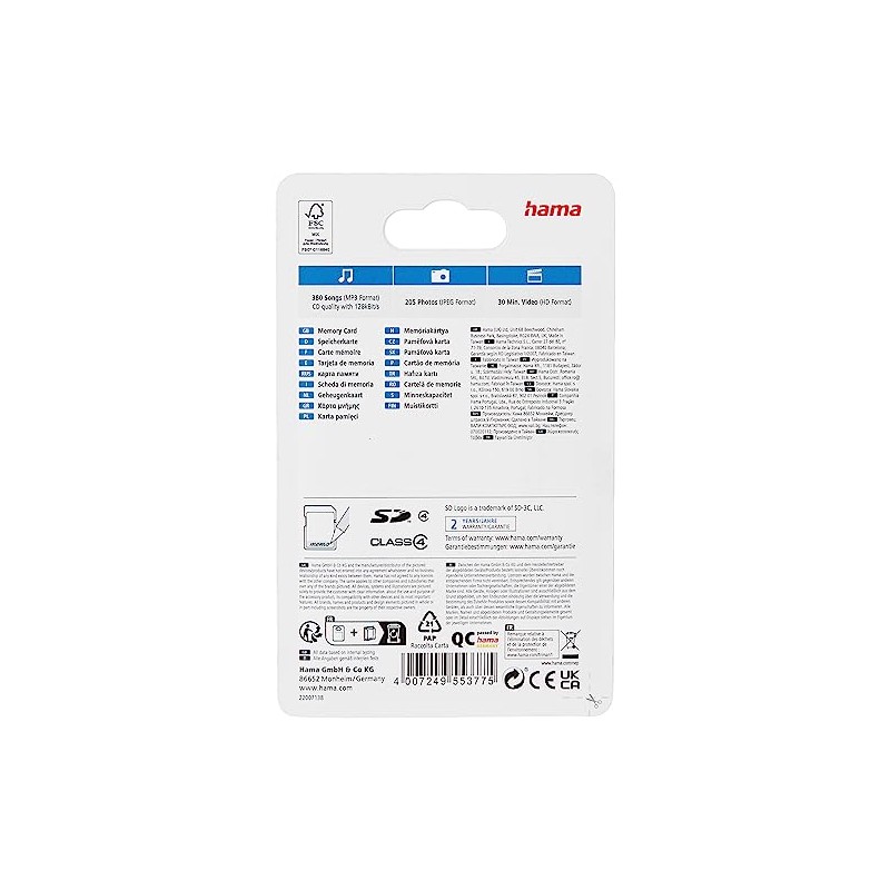 Hama SD Card | 2GB | Class 4 | 10mb/s