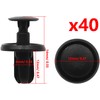 40pcs 6mm Hole 15mm Head Car Defender Door Clips Trim