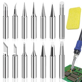 YUJUVI Soldering Iron Tips Set 900 m Soldering Tips Soldering Tip 14 Pieces Replacement Soldering Tips for Soldering Stations Compatible with Hakko, Yihua, Atten, More Welding Devices & Accessories