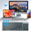 KUNSI Wireless Keyboard,Bluetooth and 2.4G USB Wireless Keyboard,Rechargeable Slim Quiet