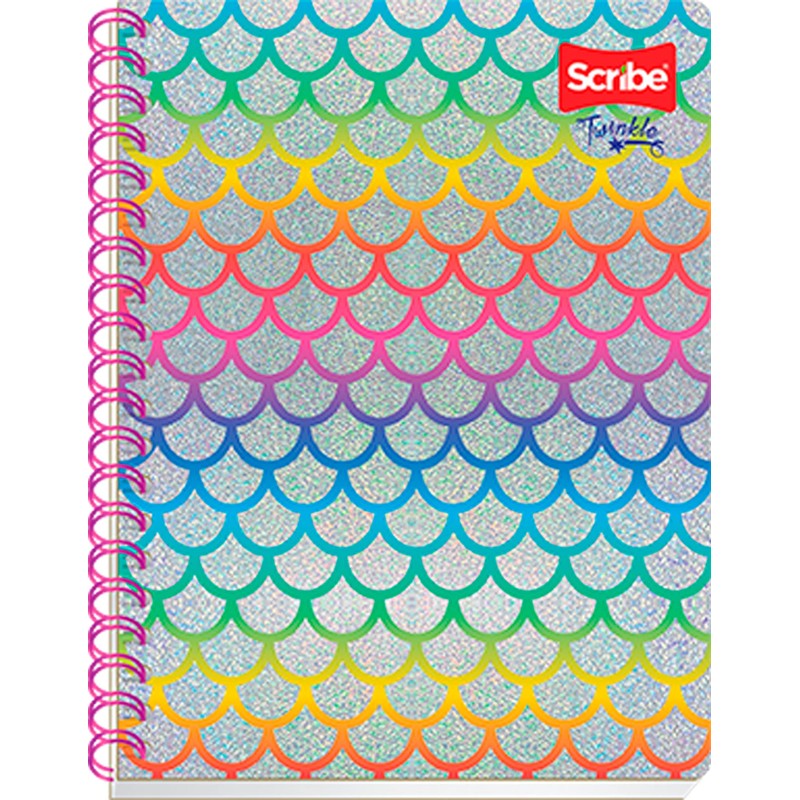 Scribe, TWINKLE, Cuaderno Profesional Espiral Doble de Pasta Semi Rígida,