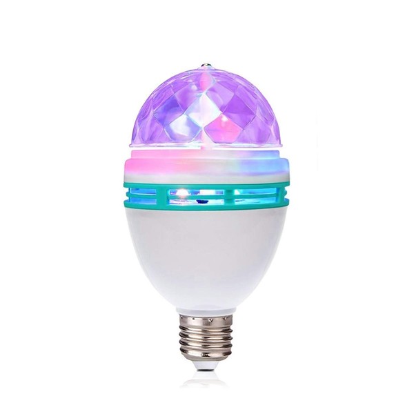 TrendBox E27 3W LED Full Color Rotating Auto Crystal Ball Bulb AC 85-260V Mini Party Light Lamp Energy Saving Disco DJ