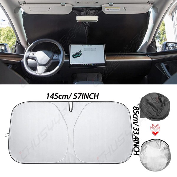 CHUSYYRAY Fit Ford explorer windshield Sun Shade Visor Foldable UV