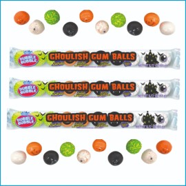 Unbranded Gumballs Bubble Ghoulish Gum, Assorted Fruit Flavored Chewing Balls - pack of 3