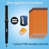 EASYKEENECOM Everlasting Pencil, 6pcs Infinity Pencil with Eraser and Replacement