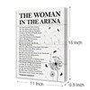 Gwisml The Woman In The Arena Wall Decor,Inspirational Quotes Canvas