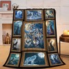 Wolf Blanket Soft Cozy Wildlife Animal Throw Blanket Gifts for