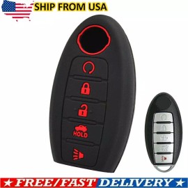 Unbranded For Nissan Rouge Murano Altima 5 Button Car Silicone Key Case Remote Fob Cover