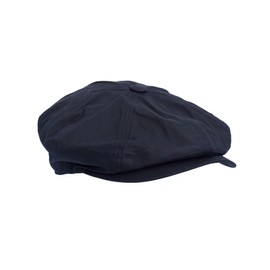 WALKER AND HAWKES - Danesford - Unisex Bakerboy Flat Cap Waxed from 8 Pieces - Country Style, navy