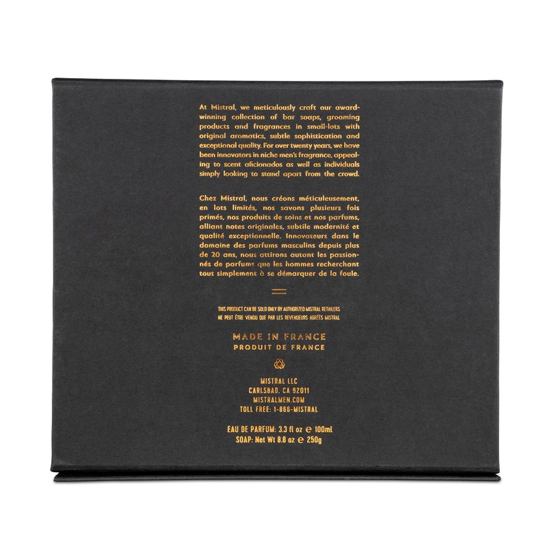 Mistral Cologne and Large Bar Soap Gift Set, Bourbon Vanilla