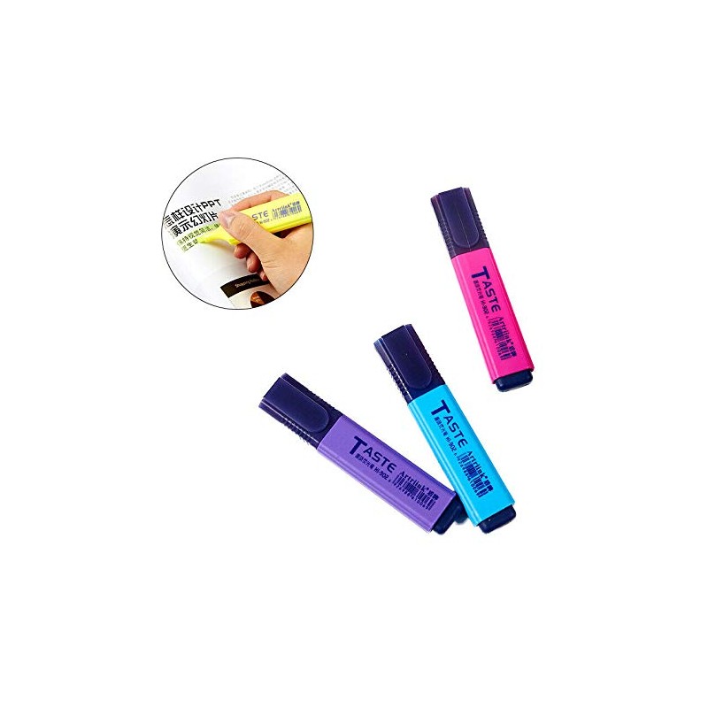 Pack of 8 Original Pastel Highlighters, Colourful, Highlighters, Bright Colours