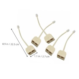 LABRIMP 3sets Socket Splitter Telephone Plug Adapter Connect Phones to Wall Socket Sound Quality Reliable Connection for Fax Answering Machines 5pcs*3