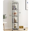 GOEBLESON 64.2" Display Shelf with Light, Modern Corner Floor Lampe