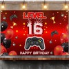 Level 16 Unlocked Backdrop Banner Decorations Video Game On Happy