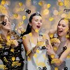 Number 90 Birthday Party Confetti,15g Black and Gold Table Glitter