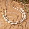 KOFISNI Cowrie Shell Necklace for Women Natural Sea Shell Beads