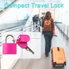 Cinvo 6 Pcs Metal Padlocks Small Suitcase Locks with Keys
