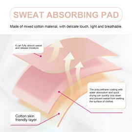 EXCEART Underarm Pads Sweat Pads Armpit Vest Women's Absorbent Underarm Sweat Pads Against Sweat Stains and Odour Breathable Underarm Protection Absorbent Sweat Pads L White
