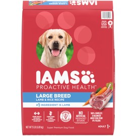 Iams Dry Dog Food IAMS Large Breed Adult Dry Dog Food Lamb & Rice Recipe, 15 lb. Bag
