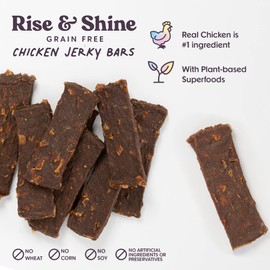 Bundle x Joy Rise & Shine Dog Treats, Chicken Jerky, Snack Bars, Puppy Training Treats, Natural Superfood, Grain, Corn, Poultry & Soy Free, 16oz