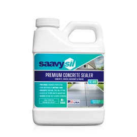 Silane Siloxane Penetrating Concrete Sealer – 16 oz Makes 32 oz – Water-Based Waterproof Protection for Indoor/Outdoor Concrete, Masonry, Brick, Pavers & Stone – Clear Finish