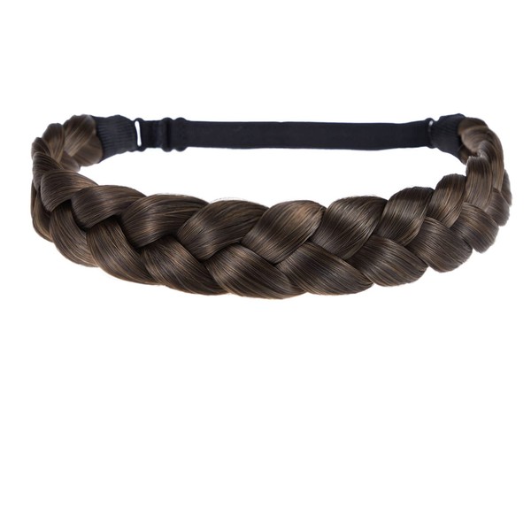 TOECWEGR Braid Headband 3 Strands Synthetic Braided Headbands Stretch Plaited