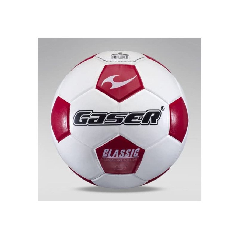 Gaser Balón Futbol Classic Laminado Mate (No. 4, Blanco con
