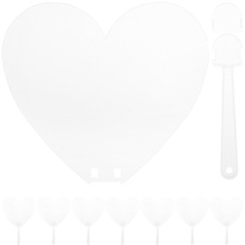HOMSFOU 8pcs Plastic Handheld Fan Clear Blank Pocket Shape Transparent Fans DIY Painting Fan for DIY Crafts Dancing Performance Prop Wedding Summer Decor