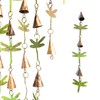 Happy Gardens Metal Dragonfly Wind Chime | Green & Bronze