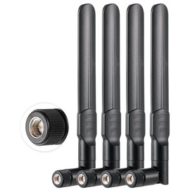 Vecys 4 Pieces 4G LTE Antenna 8dBi External SMA Male Antenna Compatible with 4G LTE Wireless CPE Router Hotspot Mobile Radio Gateway Router Modem