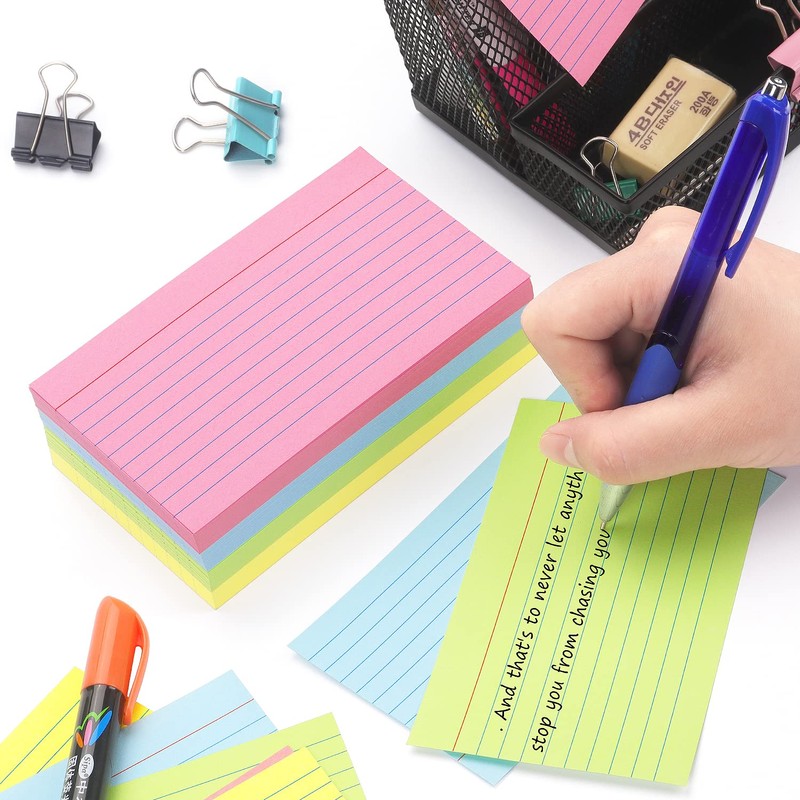 Tamaki Colored Index Cards 3 X 5 Ruled Note Cards